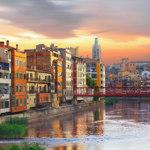 historical jewish quarter in Girona, Barcelona, Spain, Catalonia